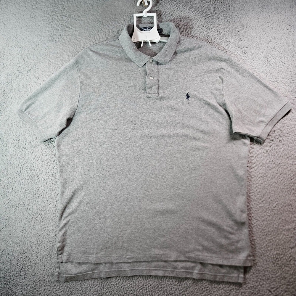 Polo Ralph Lauren Polo Shirt Men XXL Cotton Short Sleeve Gray